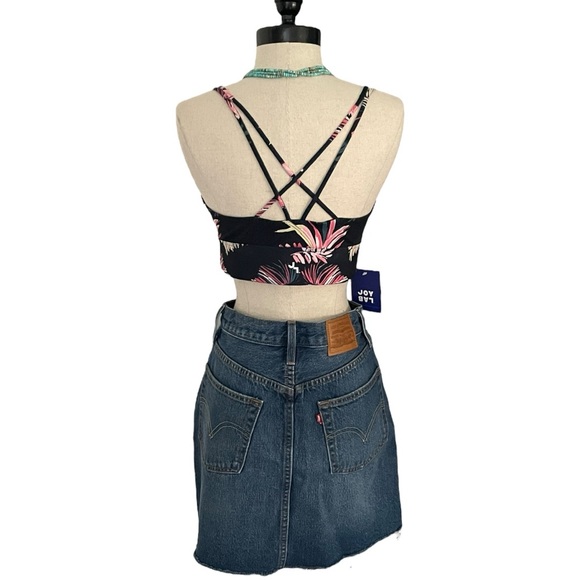 Joy Lab Multicolor Tropical Print Sports Bra With Removable Cups - Large -NWT - Picture 5 of 7